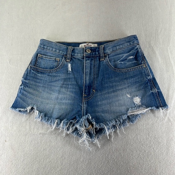 Hollister Pants - Hollister Blue Jean Shorts Cut Off Distressed Juniors Size 3